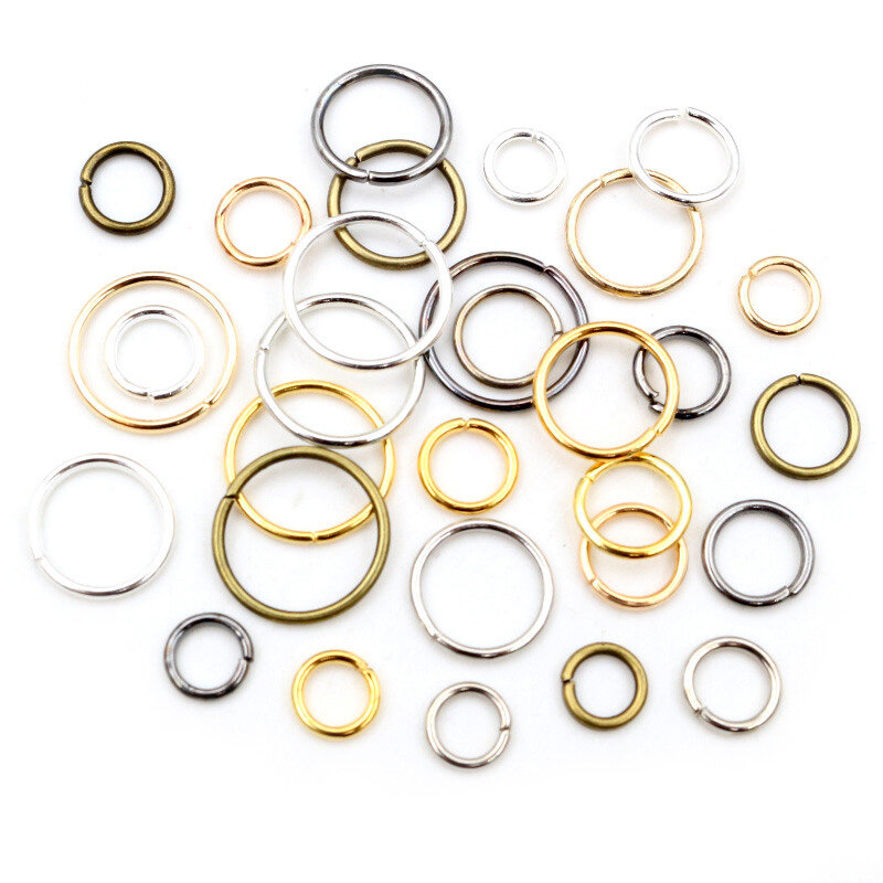 200pcs 1.0mm Épais 6/7/8/10/12mm Anneaux Split Rings Connecteurs Pour Diy bijoux Trouver Faire Accessoires Fournitures