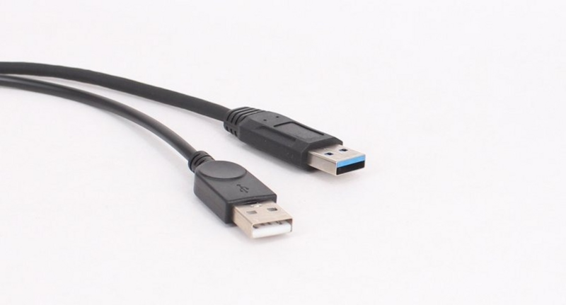 1 Máy Tính Màu Đen USB 3.0 Nữ Tới Dual USB Nam Với Công Suất Cực Lớn Dữ Liệu Y Nối Dài Cho 2.5 "Ổ Cứng Di Động