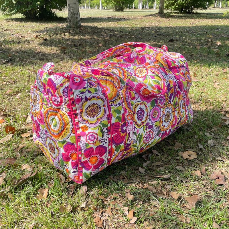 VB ekologiczna bawełna drukowana damska torba podróżna o dużej pojemności bagaż podręczny podręczna duża składana torba