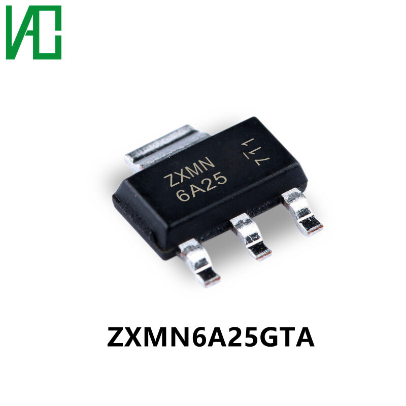10 pcs/lot ZXMN6A25GTA 6A25 Kit Transistor MOSFET N-CH 60V 4.8A SOT223 Em Estoque