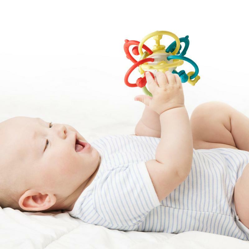 Juguetes de dentición para bebés, juguete sensorial de colores, Bola de mordedor Montessori, juguetes para masticar, educativo, preescolar
