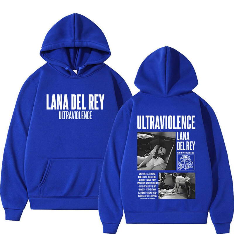 Zangeres Lana Del Rey Heren Hoodie Heren-En Damesmode Eenvoudige Pullover Street Harajuku Trendy Grote Sweatshirt Met Lange Mouwen