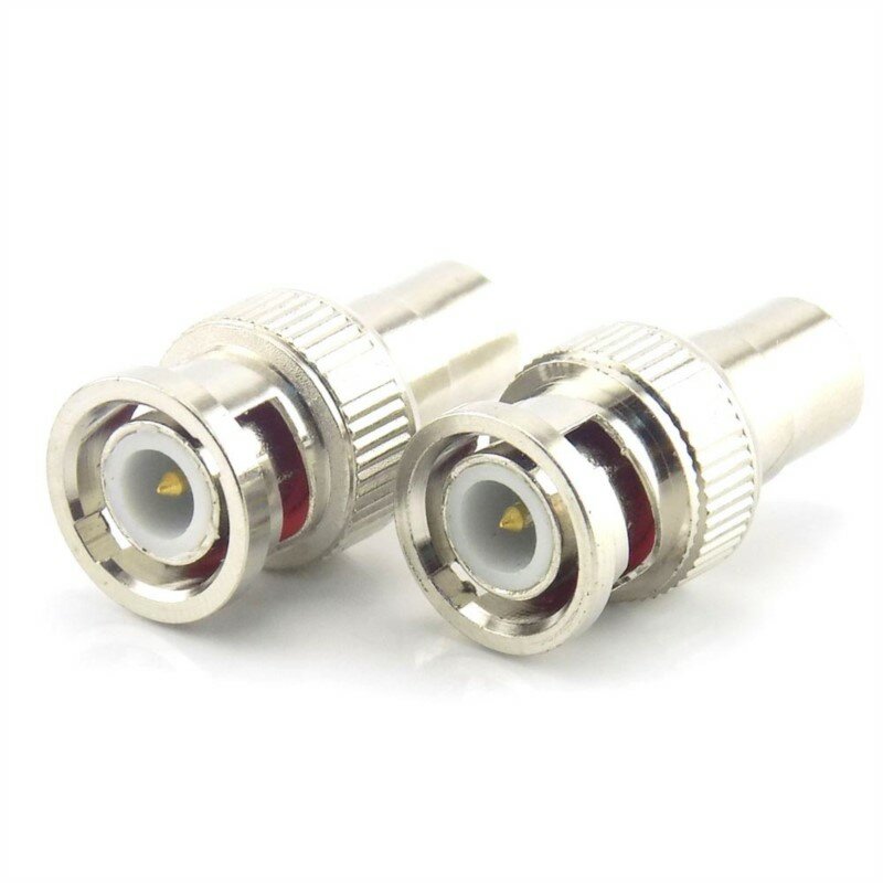 50pcs BNC Male End To RCA Female Plug COAX Adapter Connector Adapter F/M Couple For Security System Video CCTV Camera