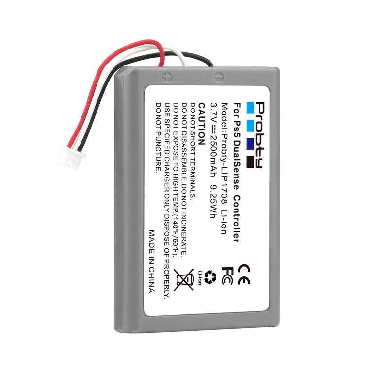 Batterie de remplacement sans fil pour Sony PlayStation 5 PS5 DualSense 3.7, CFI-ZCT1W V, 9,25 wh, pour contrôleur sans fil, LIP1708