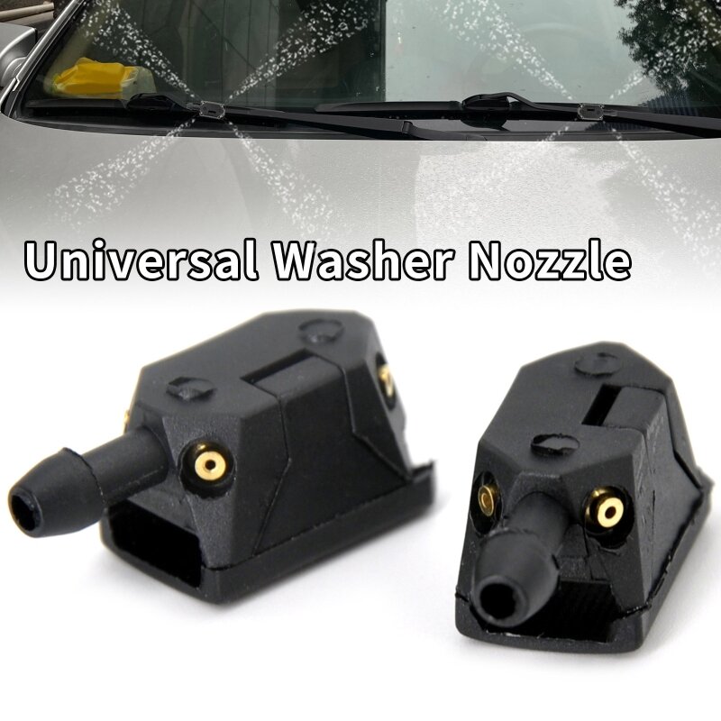 2x Universal Front Windshield Window Washer Sprayer Nozzle Sprinkler Adapter