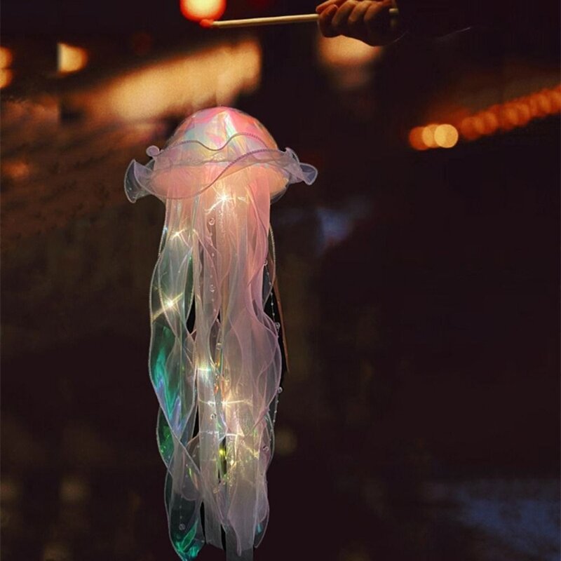 Jellyfish Hanging Night Lamp, Decoração Do Partido, DIY Presente, Quarto, Presente
