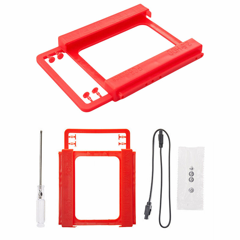 2.5" to 3.5" SSD SSD Drive To HDD Adapter Hard Drive Holder Plastic Bracket Hard Drive Bags Tool-free Hard Drive Caddy Adapter