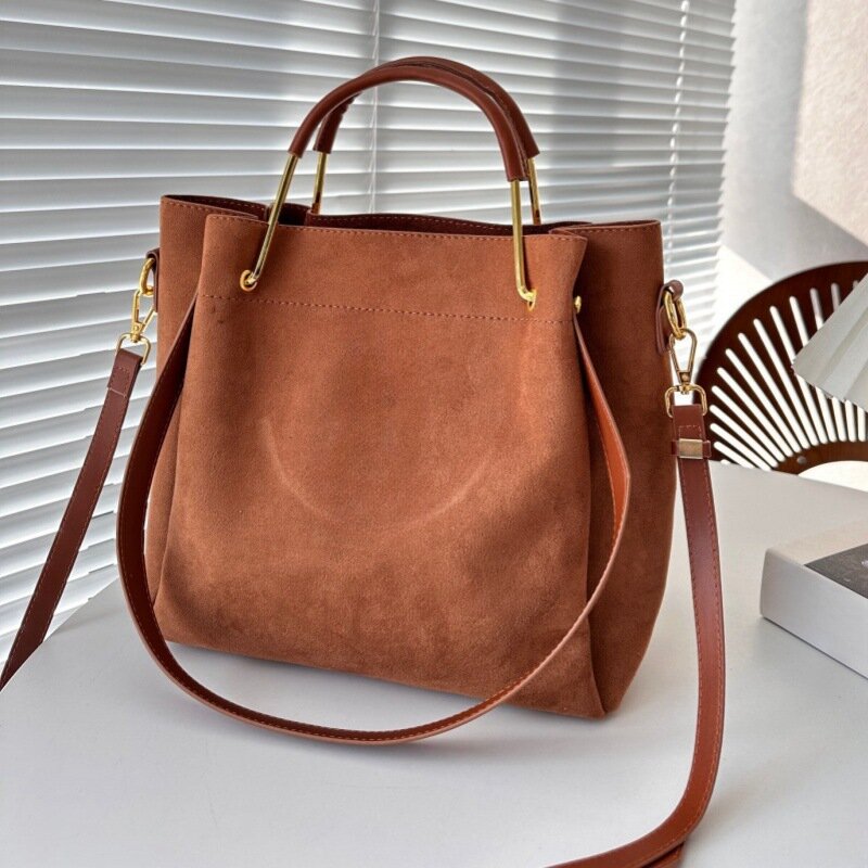 YS-Grande Capacidade Bucket Bag para Mulheres, Crossbody Handbag, Shoulder Bag, Novo, 24