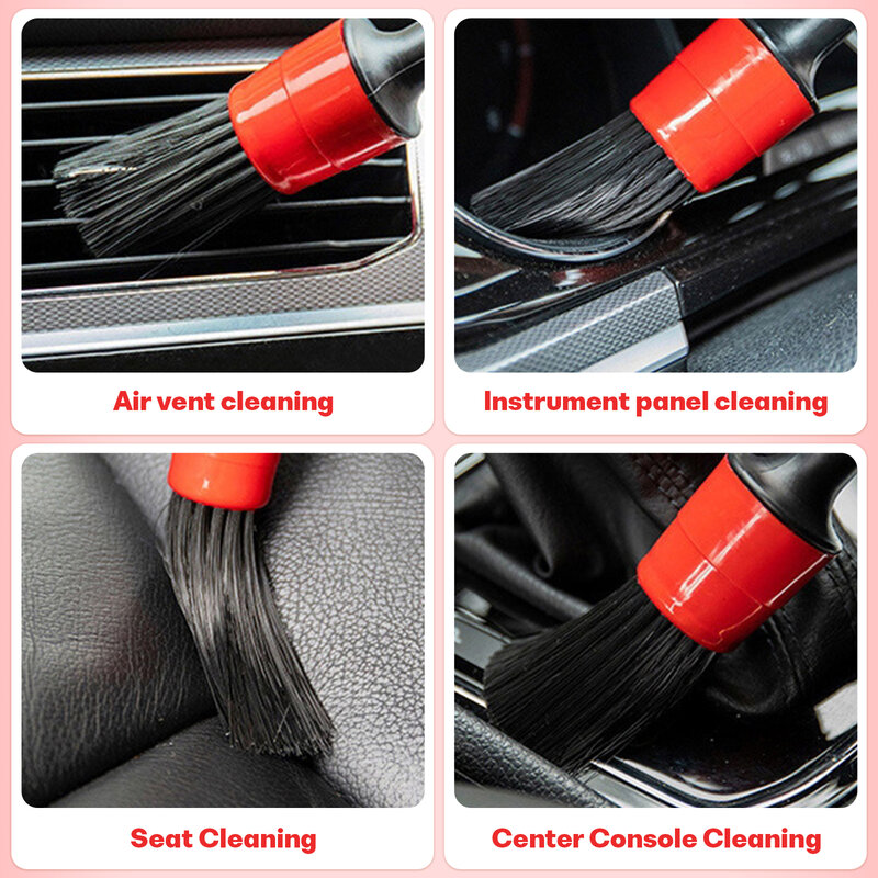 1/5Pcs Auto Reinigingsborstel Kit Detaillering Borstels Set Voor Car Cleaning Wassen Tool Interieur Dashboard Luchtuitlaat velg Borstel