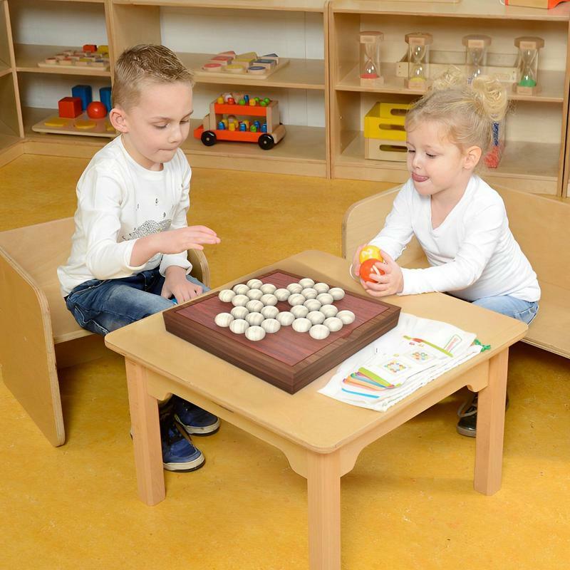 Holz Marmor Solitaire Brettspiel handgemachte Solitaire-Spiele für Kinder Tick Tac Toe dekorative Brett für Couch tisch Brettspiele
