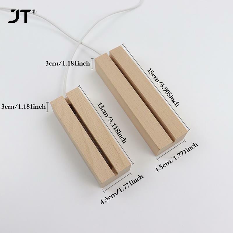 LED Rewritable Message Board with Pen USB Power Night Lamp Wooden Lighted Base Stand Art Home Holiday Gift For Children