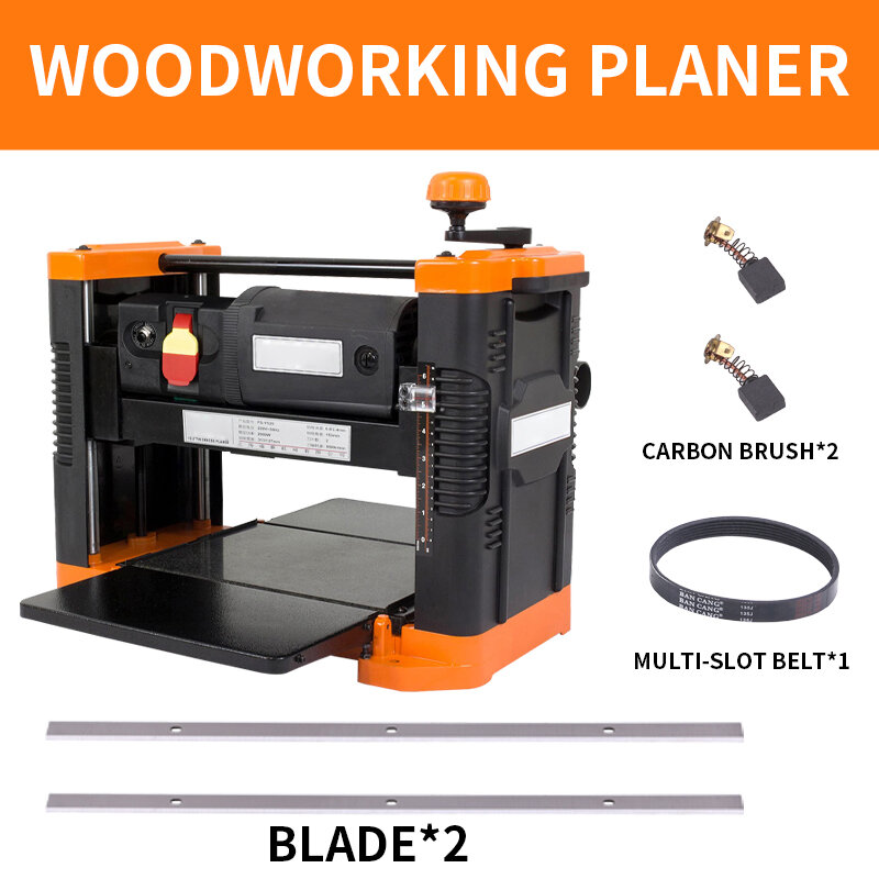 FS-Y125 12.5-Inch Two-Blade Benchtop Thickness Planer , Black Wood Planer Woodworking Machinery Woodworking planer