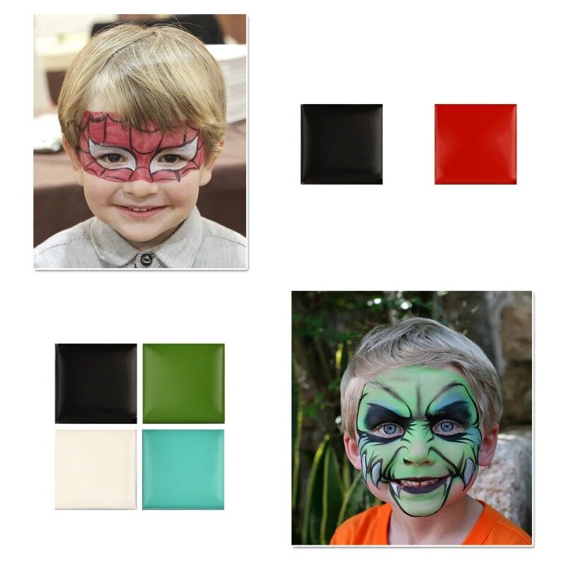 子供のフェイスマスク,12色,ボディペイント,フラッシュ,アート,ハロウィーンパーティー,メイク,ファンシー,美しさのパレット
