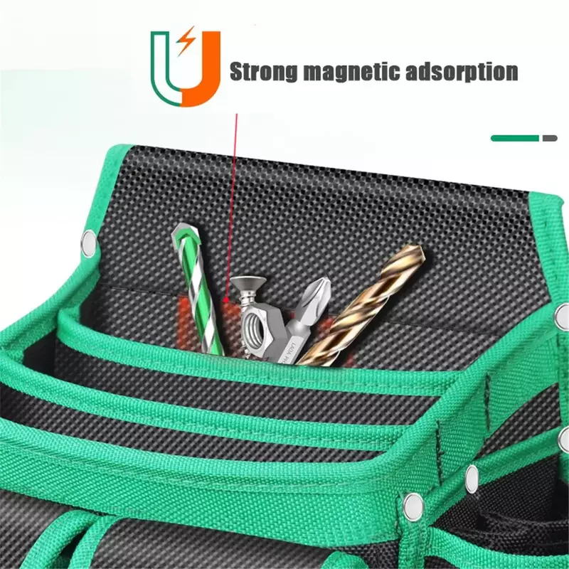 2024 Plus Size High Quality Tool Waist Bag with Magnetic Thickened 1680D Tool Pouch for Electrician Carpenter Belt for Tools