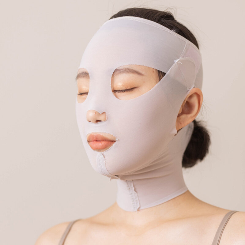 3D ผ้าพันลดริ้วรอยสำหรับผู้หญิงยกกระชับสัดส่วนใช้ซ้ำได้ผ้ารัด seluruh wajah กระชับสัดส่วน