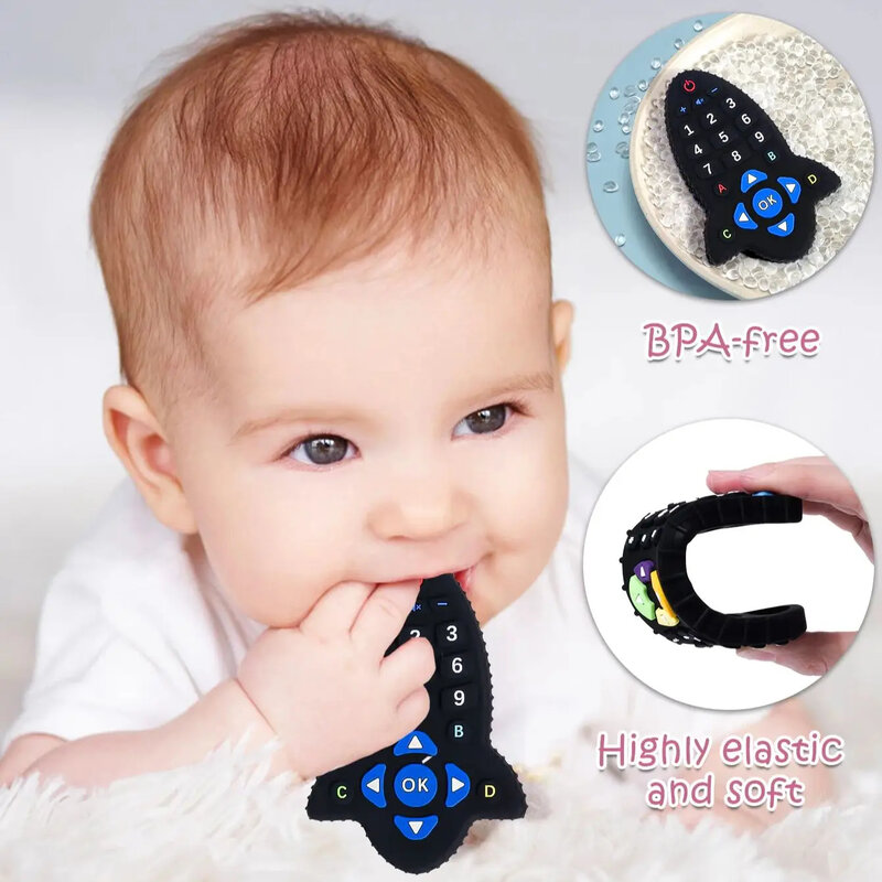 Babys pielzeug 0 12 Monate Rassel Beißring Spielzeug Babys Kauen Zahnen Silikon sensorische Entwicklung Spiele Montessori Lernspiel zeug