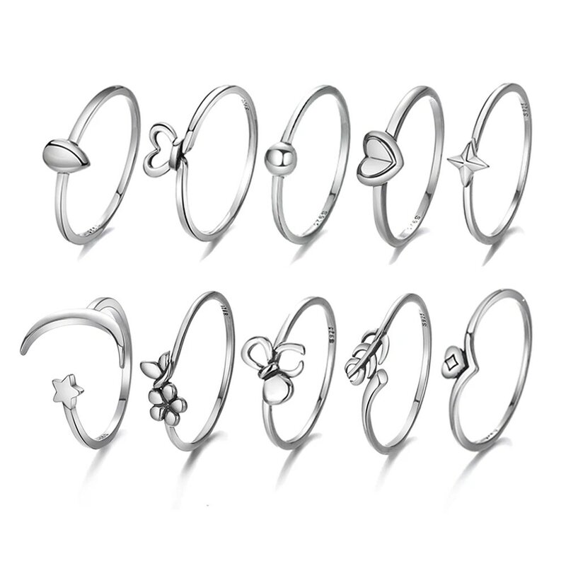 Real 100% 925 Sterling Silver Simple Rice Word Thin Ring for Women Trendy Luxury Fine Jewelry Stackable Twist Finger Rings Gifts