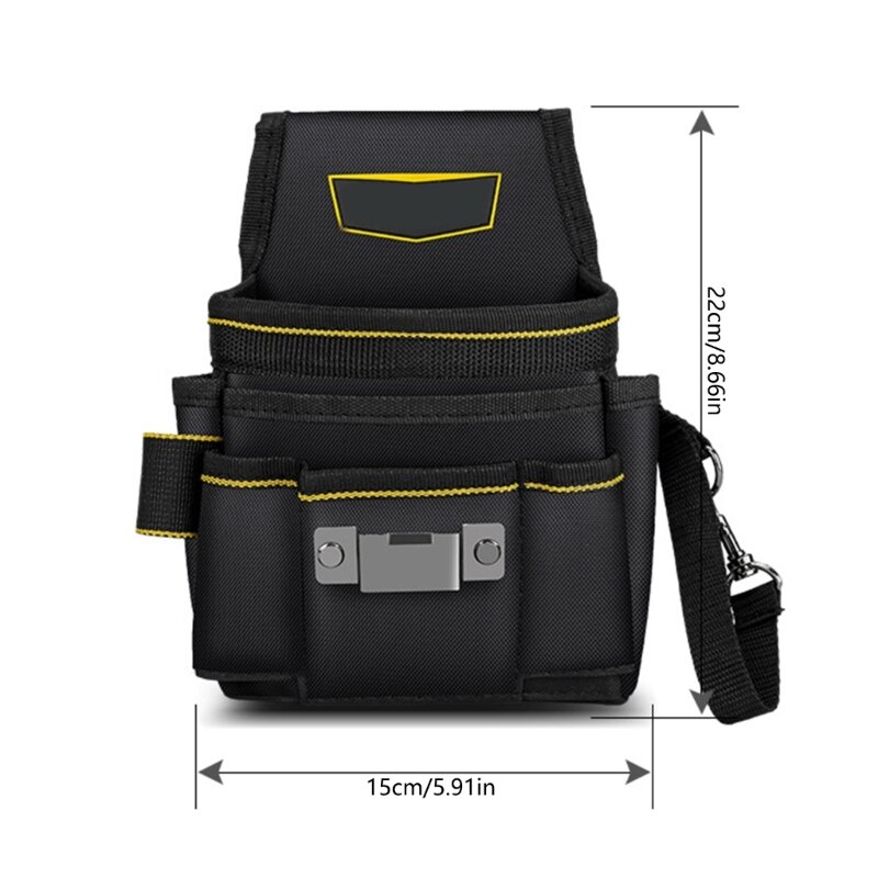 Bolsa herramientas electricista 18 bolsillos para fácil almacenamiento, práctico y práctico cinturón bolsas