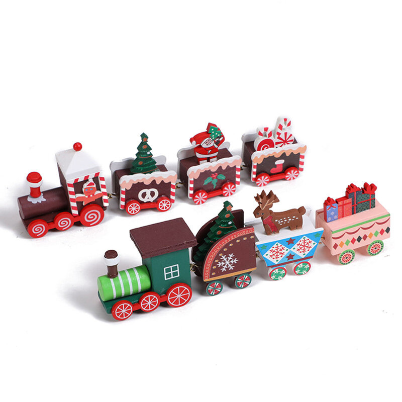 Ornement de train joyeux Noël, jouet de construction de transport, emballage coloré exquis, faveurs de fête, fournitures scolaires