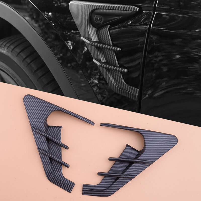 1 пара, матовые черные защитные накладки на переднее левое и правое крыло автомобиля, подходит для Tesla Model 3 Y 2021, стиль из углеродного волокна