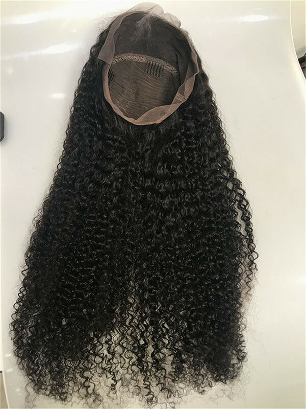Perruque Lace Frontal Wig brésilienne naturelle, cheveux bouclés, Deep Wave Hd, 30 40 pouces, 13x4, 13x6, pre-plucked, pour femmes
