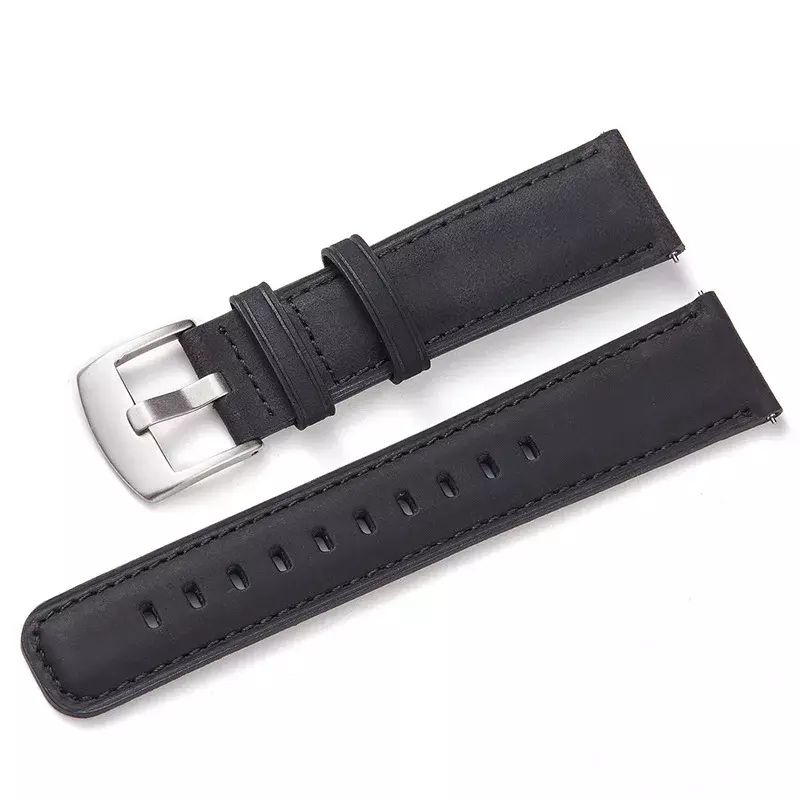 Ремешок из натуральной кожи для наручных часов, мягкий быстросъемный Матовый кожаный браслет для часов, 20 мм 22 м