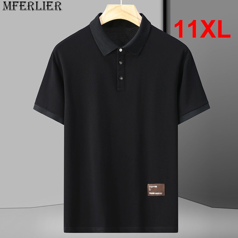 Polo à manches courtes pour hommes, chemises décontractées, mode estivale, grande taille, 11XL, Y-10XL