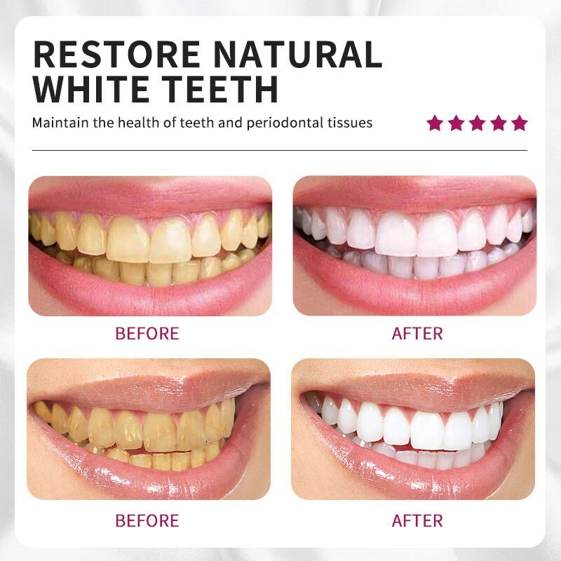 RtopR-Mousse de dientes blanqueador de menta, elimina la placa Dental, mejora las manchas de los dientes amarillos, limpia el aliento fresco de la boca