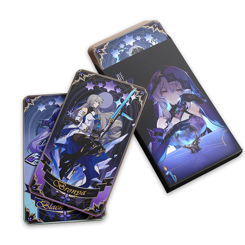 Новая игра Borad HONKAI:STAR RAIL FABLE OF STARS Tarot Card набор из 14 листов 8x14 см сверкающая Кафка RuanMei с черным лебедем