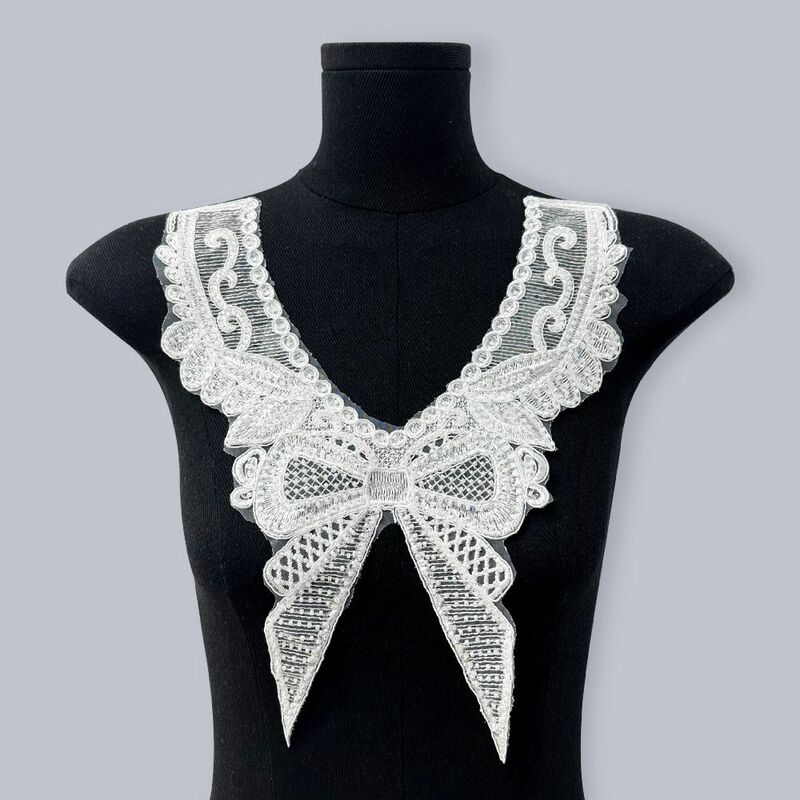 Polyester fabric Collar Garment Accessories Dress Decoration Flower Corsage Embroidery Sewing Embroidered Clothing Applique