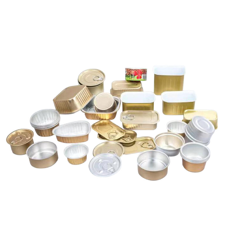Easy Open coperchio Design stampa Logo Round Food Tea trasparente alluminio personalizzato può latta scatola ermetica in latta di metallo