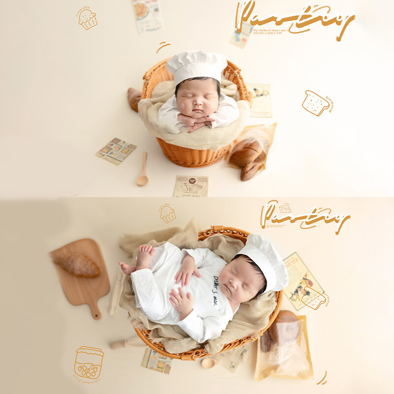 Реквизит для фотосъемки новорожденных детей набор для фотосъемки с маленьким шеф-поваром кухонная утварь аксессуары для студийной съемки