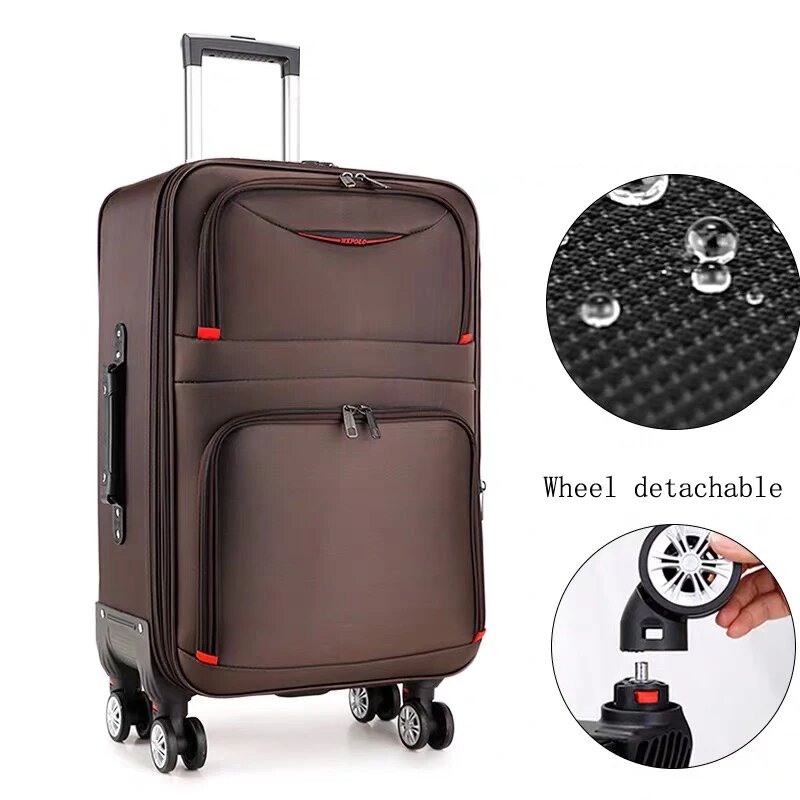 22/24/26/28 inch Travel suitcase with wheels 20'' Carry on Cabin Trolley Waterproof Oxford Suitcase Travel Luggage