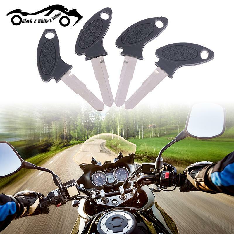Llave sin cortar para motocicleta china, 2 piezas, ranura de hoja izquierda y derecha, Metal + cerraduras y pestillos de plástico