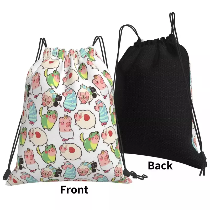 Poogie Party Backpacks Fashion Portable Drawstring Bags Drawstring Bundle Pocket Sports Bag BookBag For Travel Students