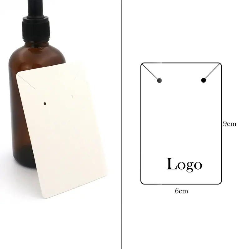 100 Stück 19 Größen weiß schwarz braun Kraft papier benutzer definierte Pappe für Schmuck Ohrring Display Karte Halskette Halter Stand pakete
