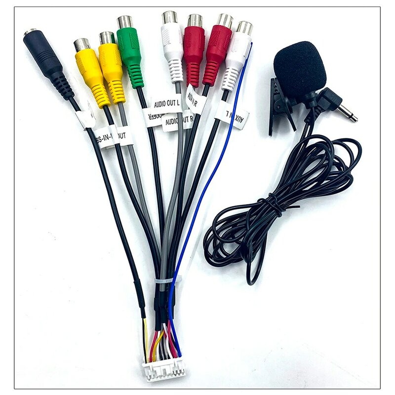 9-контактный Универсальный адаптер для кабеля RCA SEPTON, проводной соединитель для автомобильного радиовыхода Android, проводка стандартной линии 3,5 мм