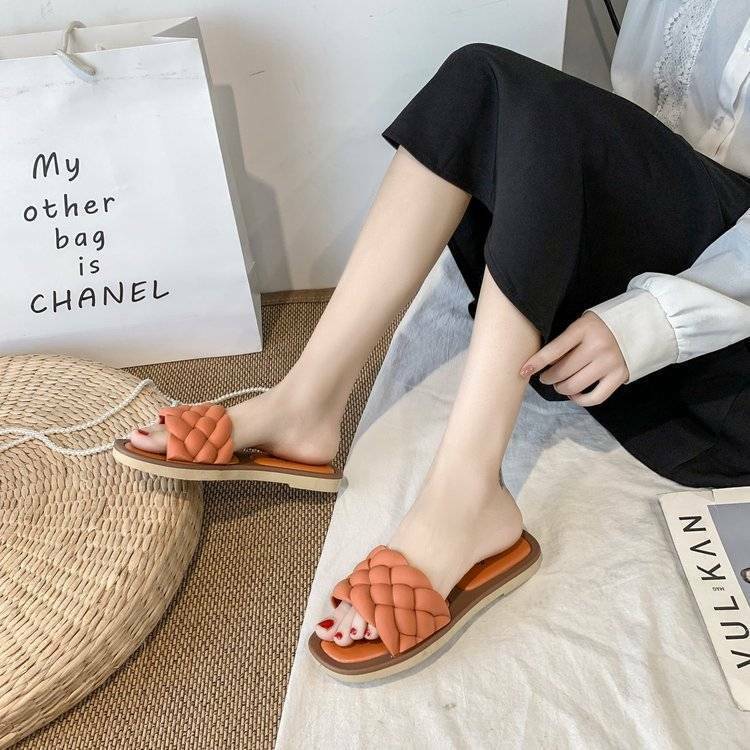 Kobiety sandały 2023 sandały z odkrytymi palcami Walking Solid Color kobiety buty tkane plaża klapki damskie wakacje pantofel Chaussure Femme