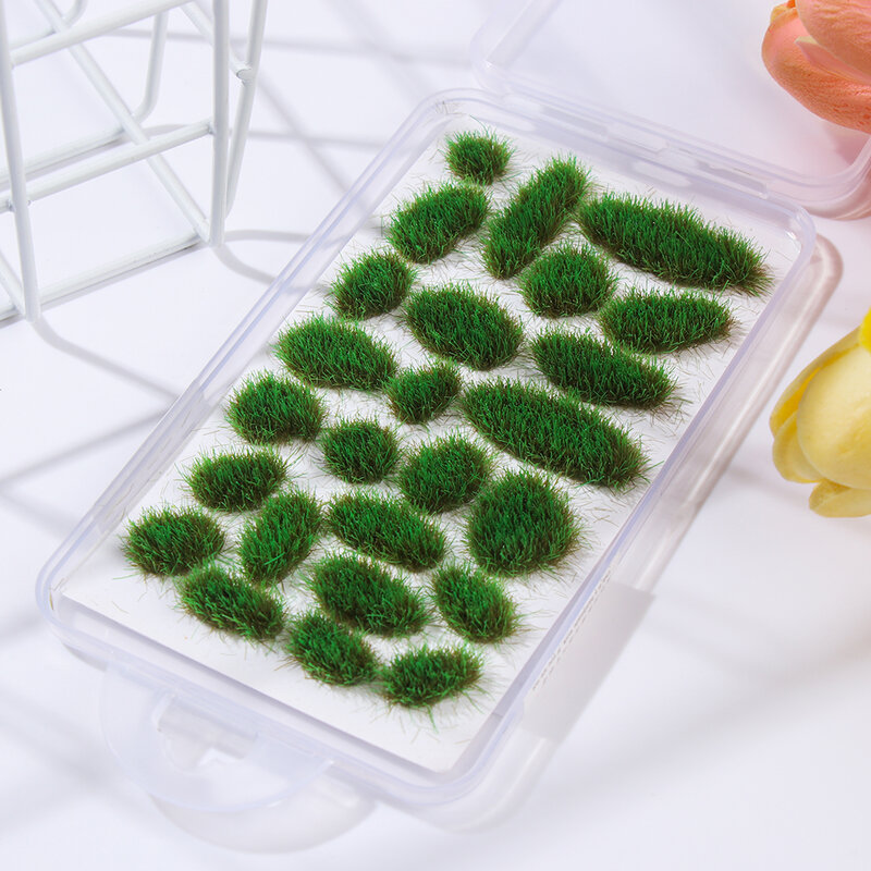 Pianta in miniatura Tufts di erba irregolare simulazione di Cluster di fiori artificiali scenario di Wargaming modello di Layout di tavolo di sabbia paesaggio
