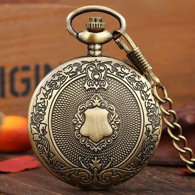 Reloj de bolsillo de cuarzo CON números romanos Para hombre Y mujer, estuche Multicolor, colgante, cadena de reloj, S
