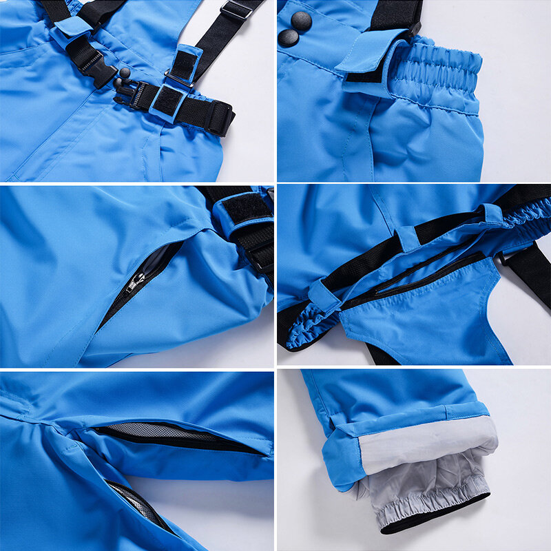Новые мужские и женские зимние лыжные штаны для активного отдыха ветрозащитные водонепроницаемые теплые дышащие брюки для сноуборда снежные Спортивные Нагрудники брюки