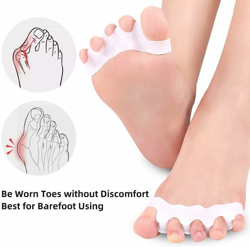 1 Pair Silicone Toe Spacers for Proper Alignment of Toes, Bunion and Hammer Toe Straighteners for Running and Yoga Practice