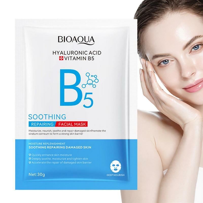 Facial Hydrating Sheets Natural Face Masque With Vitamin B5 Face Care For Women Skincare Sheet And Face Peel Sheet Glowing Skin