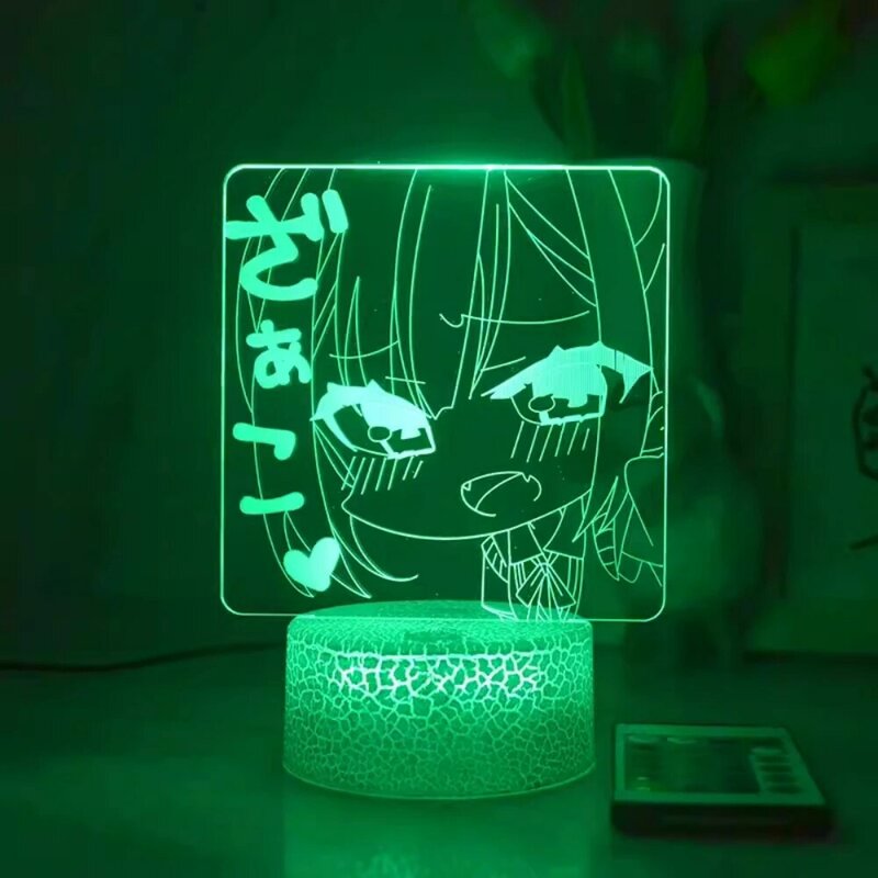Аниме Sky Музыка 3d лампа Мультфильм ночник для девочек манга Ночная лампа Акриловая искусственная доска для детей подарок для спальни декоративная