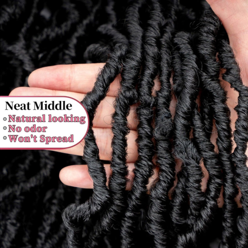 New Faux Locs 36 Inch Crochet Hair Pre-Looped 6 Packs Natural New Soft Locs Crochet Hair Extended Goddess Locs Braids For Women