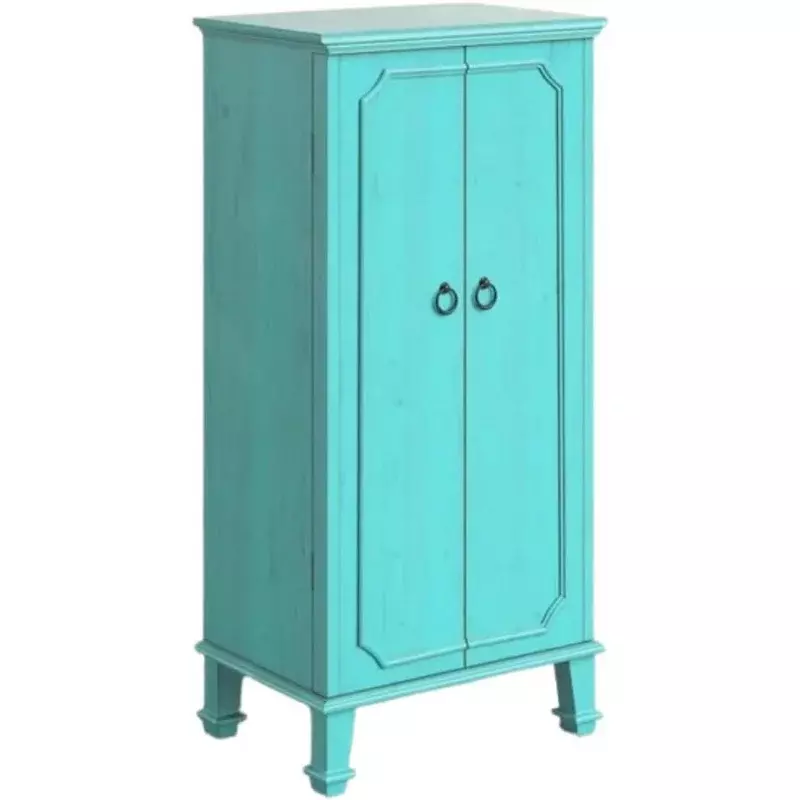 Hives and Honey 9006-349 Carson Fully Locking Jewelry Armoire, Large, Turquoise