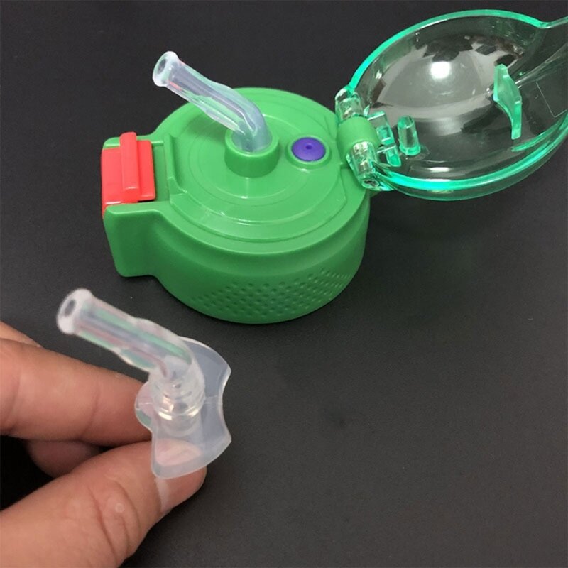 F62D Perlengkapan Sedotan Silikon Universal Botol Makan Bayi Pengganti Nosel Sedotan Cangkir Air untuk Perlengkapan Minum Anak
