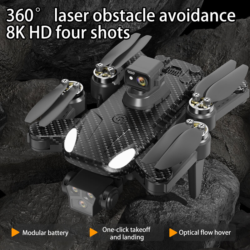 AE16 воздушный Дрон HD Real 8K двойная камера GPS позиционирование оптического потока 360 ° лазерный обход препятствий бесщеточный стиль
