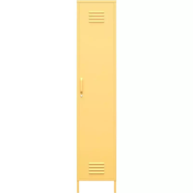 Novogratz ตู้เก็บของแบบล็อกเกอร์โลหะเดี่ยวตู้สีเหลือง