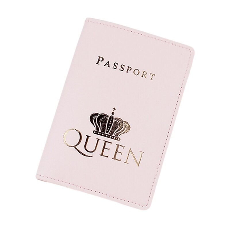 Couverture de Passeport pour Couple Amoureux, Estampage à Chaud pour Femmes et Hommes, Porte-Passeport de Voyage, Cadeau de Mariage à la Mode